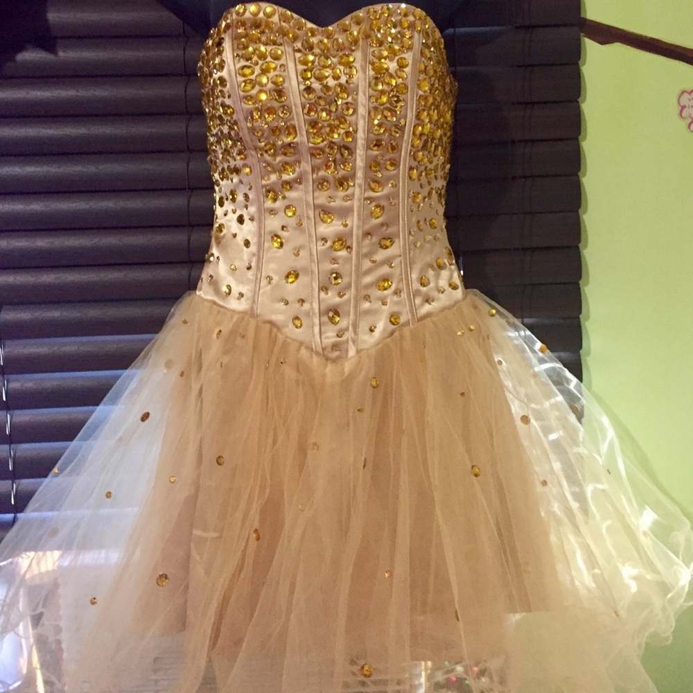New gold evening/ prom dress